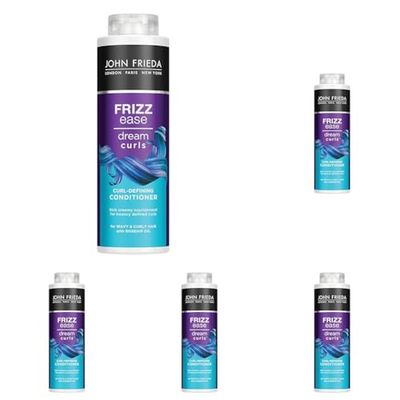 John Frieda Frizz Ease Dream Curls Curl Defining Conditioner 500ml, Anti-Frizz Conditioner for Curly, Wavy Hair, Conditioner for Natural Curls (Pack of 5)