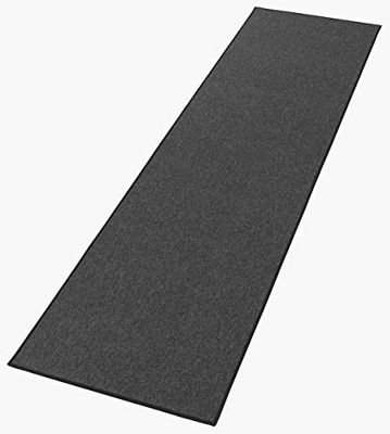 BT Carpet Tappeto da soggiorno a pelo corto, casual, tinta unita, per sala da pranzo, soggiorno, cameretta dei bambini, camera da letto, antracite, 80 x 300 cm, polipropilene, 80 x 300 cm