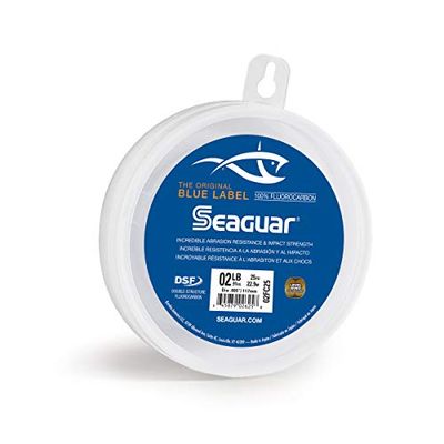 Seaguar Blue Label 100% fluorkol fiskelina (DSF), 0,9 kg, 25 yds brytstyrka/längd – 02FC25