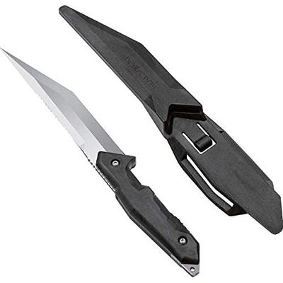 SALVIMAR Ares Cuchillo Sumergible, Unisex Adulto, Negro, 22 CM