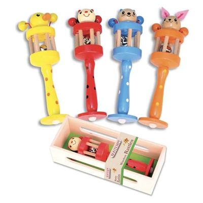 Bontempi – 561410 – Instrumento de música – Rattle en madera – Color aleatorio , color/modelo surtido