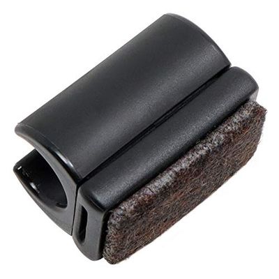 Adsamm® / 100 x Patins pour chaises et Tables à piètement Luge avec Feutre/Noir/Ø 12-13 mm/Rond/Patin de Meuble avec Base échangeable en Feutre pour mobilier à Cadre Tubulaire