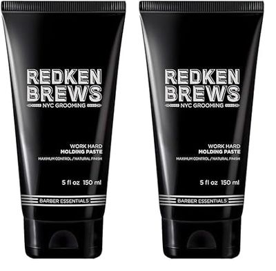 Redken, Pâte Coiffante Malléable, Contrôle Maximum & Fini Naturel, Redken Brews, 150 ml (Lot de 2)