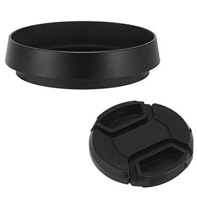 Haoge LH-LQ - Paraluce in metallo con cappuccio per fotocamera Leica Q Q2 Q-P QP Typ 116 Typ116, colore: Nero