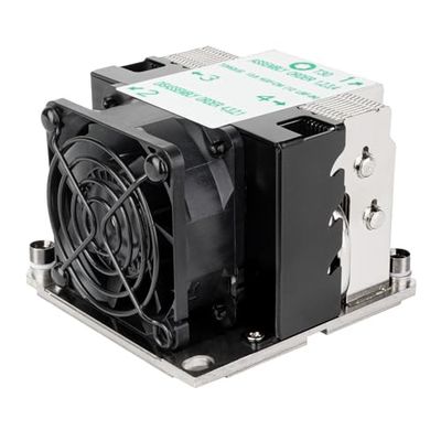 SilverStone Technology XE02-3647S, Refroidisseur de CPU pour serveur/poste de travail à facteur de forme réduit 2U pour sockets Intel LGA 3647 Square, SST-XE02-3647SB (Noir+Noir)
