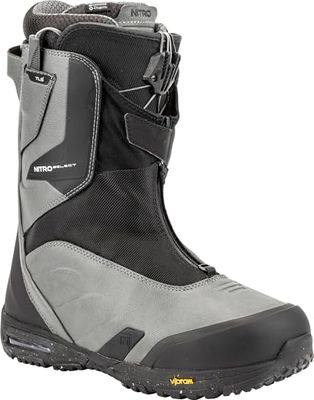 Nitro Select TLS+ Bottes de Snowboard pour Hommes, Gris foncé/Noir, 29.5
