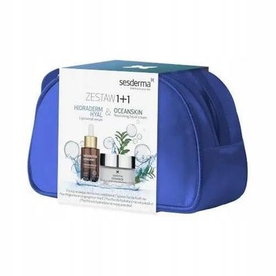 Sesderma Kit de Noël : crème Oceanskin 50 ml et sérum hyal liposom Hidraderm 30 ml – Hydrate et nourrit en profondeur – Pour une peau rayonnante et lisse avec ingrédients marins et acide hyaluronique