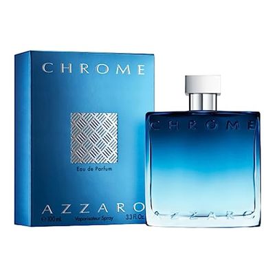 Azzaro Chrome, Eau de Parfum pour Homme en Spray Vaporisateur, Parfum aux notes fraîches aromatiques et boisées, 100 ml