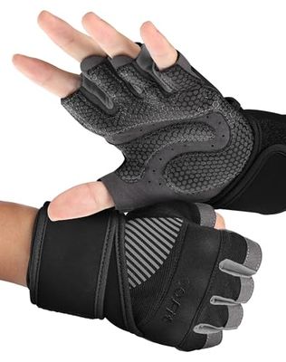 COFIT Ademende Fitnesshandschoenen, Antislip Gewichthefhandschoenen met Polssteun voor Mannen en Vrouwen, Uitstekende Grip & Handpalm Bescherming voor Gewichtheffen, Fitness, Oefening -Zwart M