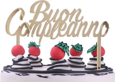 Pastel Topper Feliz Cumpleaños Oro