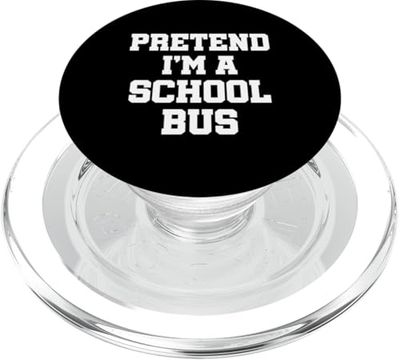 Disfraz de Halloween divertido y perezoso de simulación que soy un autobús escolar PopSockets PopGrip para MagSafe