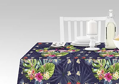 Doge Milano Nappe avec impression numérique, 100% Made in Italy Nappe antidérapante pour salle à manger, lavable et antitache, Modèle Raxaul, cm 180x140