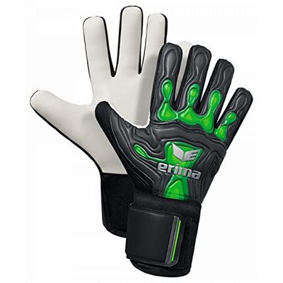 Erima Bambini FleX-Ray New Talent FS Guanto da portiere, nero/green gecko, 4