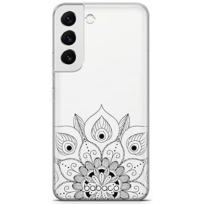 ERT GROUP mobiltelefonfodral för Samsung S22 PLUS originalt och officiellt licensierat Babaco mönster Mandalas 008 Vit optimalt anpassad till formen på mobiltelefonen, gedeeltelijk transparant