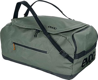 EVOC DUFFLE BAG 100, sporttas (waterdicht en 100% PVC-vrij Tarpualin, gewatteerde schouderriemen, inhoud: 100l, gewicht: 1.215 g, afmetingen: 70 x 40 x 35 cm), Dark Olive - Black