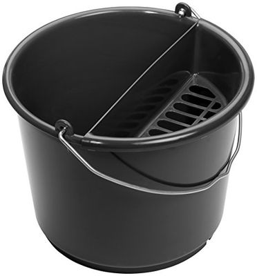 Hünersdorff Cubo para atendimento ao cliente 10 l com bandeja para esponja, cinzento escuro