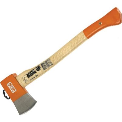 Bahco HUS-0.8-500 - Hacha Multiusos, Cabeza De Acero Y Mango Curvado, 500 Mm