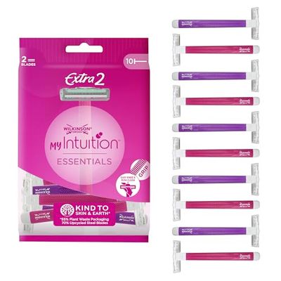 Wilkinson Sword myIntuition Essentials Extra 2 - confezione da 10 rasoi usa e getta da donna