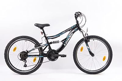 Schiano No Limit, Bici MTB Unisex-Youth, Nera, 24