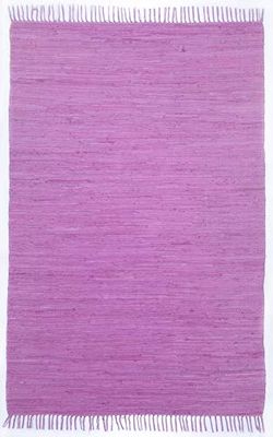 Dhurry Happy Cotton Tapis tissé Plat en 100% Coton, tissé à la Main, Lavable, utilisable des Deux côtés, 90 x 160 cm, Fuchsia