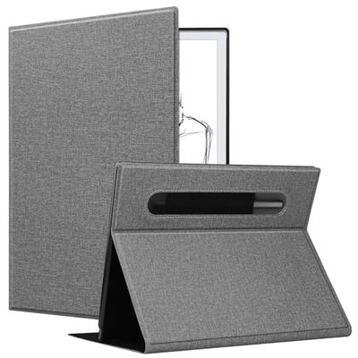 KuRoKo Opmerkelijke 2 Case Slim Lichtgewicht Book Folios Opmerkelijk 2 Cover met Pen Houder Case voor Opmerkelijk 2 Tablet 10.3" Digitaal Papier (2020 Uitgebracht) - Lichtgrijs