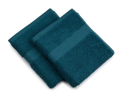 Gözze - New York Serviettes, set de 2, doux et absorbant, 100% coton, 50 x 100 cm - pétrole