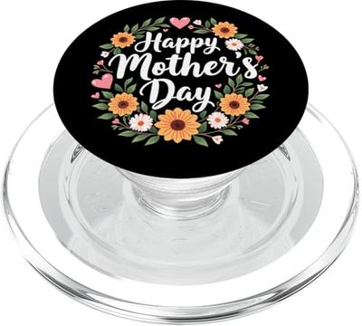 Feliz día de la madre mamá lindo floral para mamá o abuela PopSockets PopGrip para MagSafe