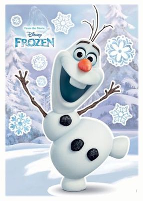 Komar - Disney - Deco-Sticker OLAF - 50 x 70 cm - Muurtattoo, Muurschildering Muursticker, Muursticker, Muurtattoo, Sneeuwman, IJskoningin, Frozen, sneeuw - 14047h