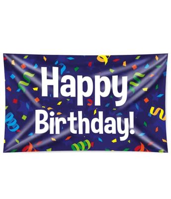 PD-Party 7036134 XXL Flagą | Party Flagąs | Banery Imprezowe Uroczyste Świętowanie - Happy Birthday, 150cm Długość x 90cm Szerokość x 0.1cm Wysokość