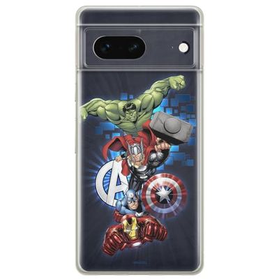 ERT GROUP mobiltelefonfodral för Google PIXEL 7 originalt och officiellt licensierat Marvel mönster Avengers 001 optimalt anpassad till formen på mobiltelefonen, fodral tillverkad av TPU-plast