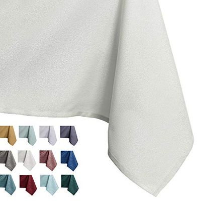 AmeliaHome tafelkleed lotuseffect waterafstotend linnenlook Ecru Empire 150x150 cm