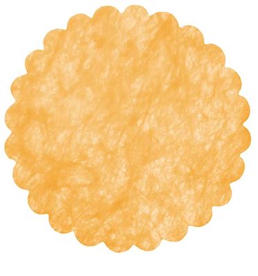 Busta 24 decorazioni tnt effetto tessuto Flower Poly Lab (Ø48cm), arancione