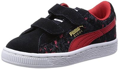 Puma 359396 - Zapatos para Bebes para bebés, Color Negro (Black/High Risk Red/Steel Gray), Talla 28