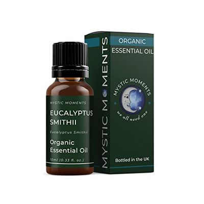 Mystic Moments Huile Essentielle Organique d'Eucalyptus Smithi (Gully Gum) - 10ml - 100% Pure