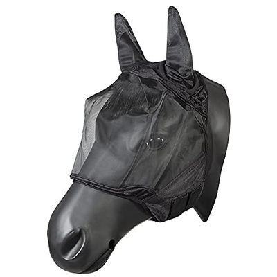 PFIFF - Masque de Protection du Visage Contre Les Insectes - pour Cheval - Noir