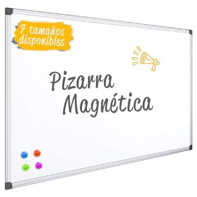 Lavagna Magnetica, Lavagna Bianca per Parete, Lavagna a Pennarello Cornice Alluminio, Lavagna Bianca Magnetica per Scuola, Lavoro o Uso Personale, Superficie Liscia e Luminosa - Ofituria (45x30cm)