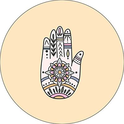 Bonateks, Ronde digitaal bedrukte muismat, antislip onderkant, voor kantoor en thuis, diameter: 22 cm