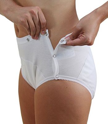 Hydas Rozmiar 32/34 unisex nietrzymanie moczu można prać i suszyć bawełniane majtki z guzikami