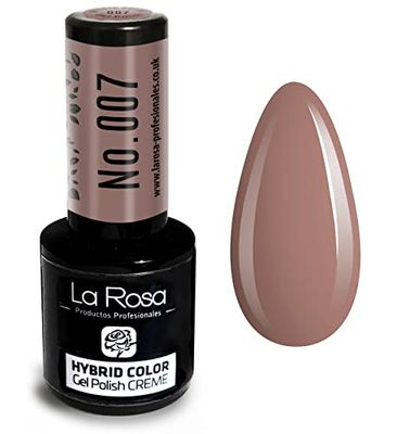 LA ROSA UV LED Smalto Gel Hybrid Color CREMA - A Lunga Durata e Molto Facile da Applicare, Perfetto per la Nail Art - Fai da Te a Casa o in Salone - 9 ml (Color Carne scuro)