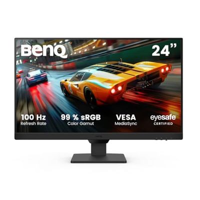 BenQ GW2490E 24 Pulgadas Gaming Monitor, 100Hz, 1920x1080p, IPS, Eye-Care, Flicker-Free, Low Blue Light Plus, Certificado TÜV Rheinland, HDMI, DisplayPort