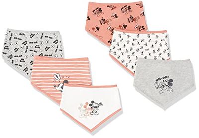 Amazon Essentials Disney | Marvel | Star Wars Baby Bibs Babero, Paquete de 6 Expresiones de Mickey, Talla única, Pack de 6