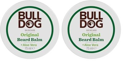 BULLDOG SKINCARE - Original Beard Balm, For Condition & Light Hold, For All Beard Types, 75g (Pack of 2)