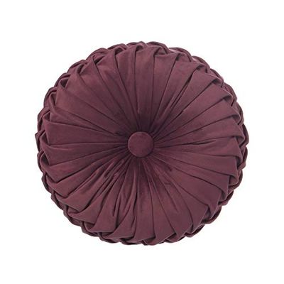COJÍN REDONDO TERCIOPELO VIOLETA_°35CMSIN CREMALLERA