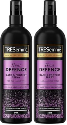 TRESemmé Care & Protect Heat Defence Spray- Reduces Breakage by Up to 82% & Prevents Brittle & Dull Hair- Heat Protection Up to 230°C for Smooth, Healthy Hair 300ml (Pack of 2)