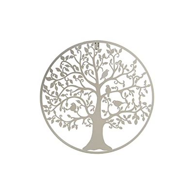 ADORNO PARED METAL ÁRBOL BLANCO °39X1,3CM