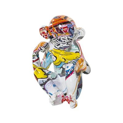 FIGURA RESINA MONO OIR GRAFITI 13X10X15CM