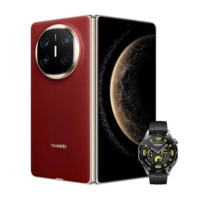 HUAWEI Mate X6+ WATCH GT 4, 12GB + 512GB, opvouwbare Smartphone, Ultraslank en duurzaam, Ultra Chroma Camera, Innovatieve Live-Multitask, Kunlun Glass 2e Generatie, 5110 mAh-batterij, Nebula rood