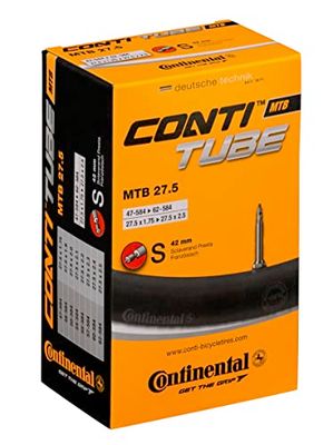 Continental ' Chambre à air Presta Valve VTT unisexe 42 mm Noir, 27,5 x 1,75 2,5 pouces/42