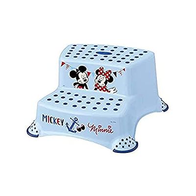 Plastimyr Mickey Banqueta com degraus duplos, cor azul
