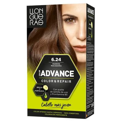 Llongueras Color Advance 6,24 Marrón Macadamia Teinte